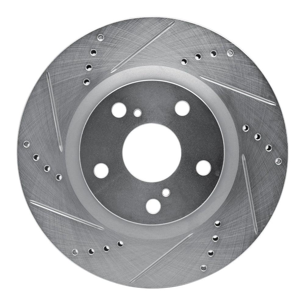 R1 Concepts Brake Rotor Drilled and Slotted Silver Fits Chrysler Imperial