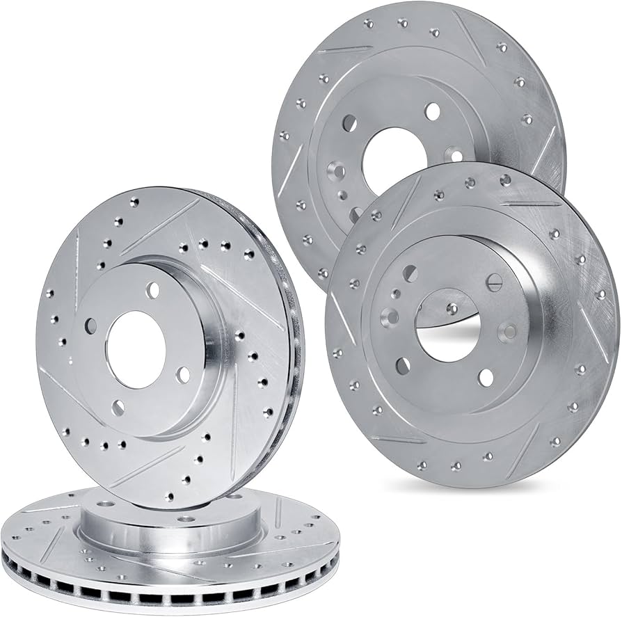 R1 Concepts Brake Rotor- D/S - Silver Fits Ford Focus