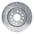 R1 21-25 Jeep Wagoneer L Front Right Drilled & Slotted Black Brake Rotor