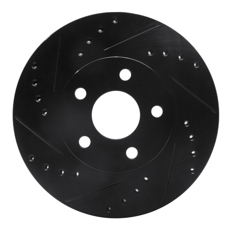 R1 90-05 Buick Skylark Front Left Drilled & Slotted Black Brake Rotor
