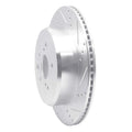 R1 Concepts Brake Rotor Drilled and Slotted Silver Fits Lexus GS200t