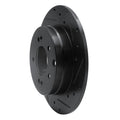 R1 05-20 Hyundai Azera Rear Right Drilled & Slotted Black Brake Rotor