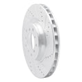 R1 Concepts Brake Rotor Drilled and Slotted Silver Fits BMW M3