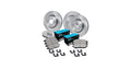 R1 Concepts Brake Rotor- Blank with Ceramic Pads Hdw Fits Toyota Camry