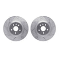R1 09-17 Buick Regal Front Drilled & Slotted Silver Brake Rotor Set