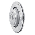R1 Concepts Brake Rotor Drilled and Slotted Silver Fits Maserati Ghibli