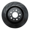 R1 Concepts Brake Rotor Drilled and Slotted Silver Fits Maserati Ghibli