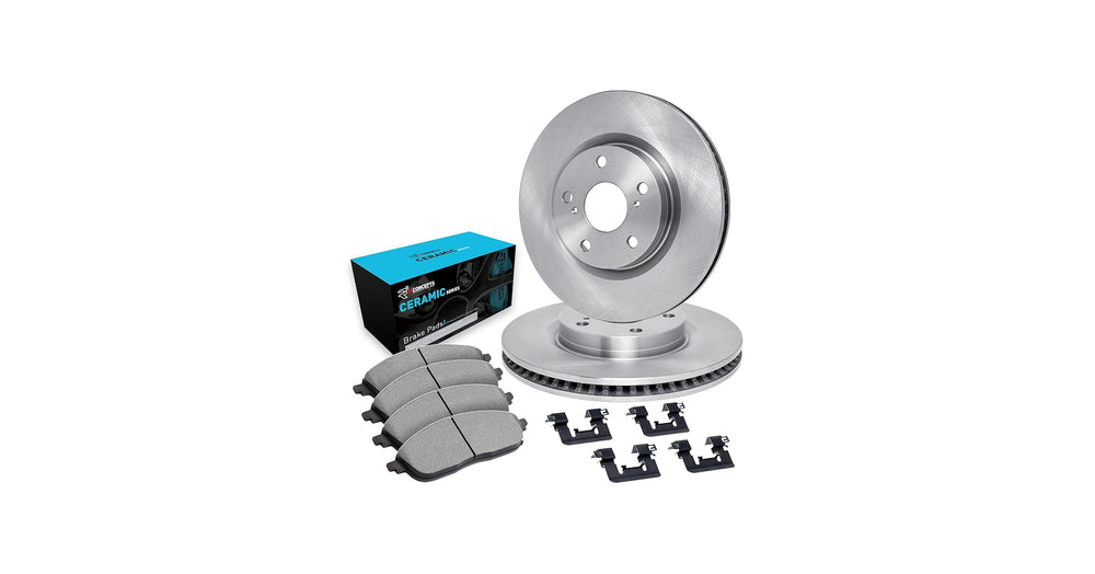 R1 Concepts E- Line Series Brake Rotor with Ceramic Brake Pads Hdw Fits Acura ILX
