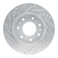 R1 Concepts Brake Rotor Drilled and Slotted Silver Fits Ford F-150