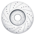 R1 21-22 Chevrolet Colorado Front Right Drilled & Slotted Black Brake Rotor