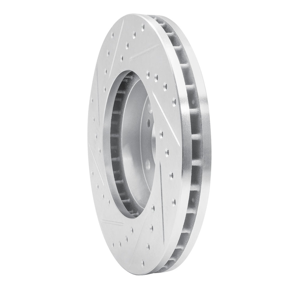 R1 Concepts Brake Rotor Drilled and Slotted Silver Fits Nissan 300ZX
