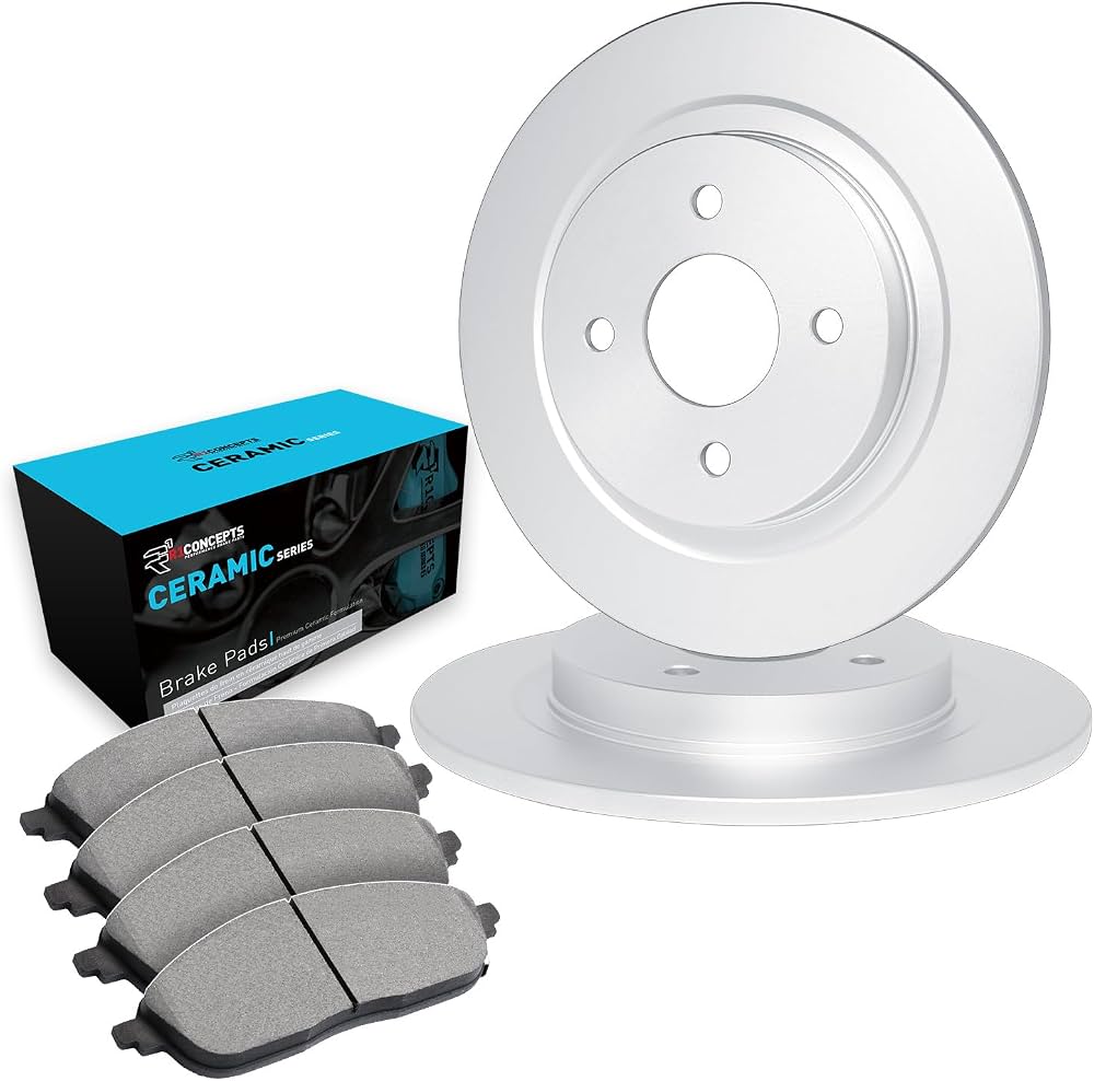 R1 Concepts E- Line Series Brake Rotor with Ceramic Brake Pads Fits Mitsubishi Space
