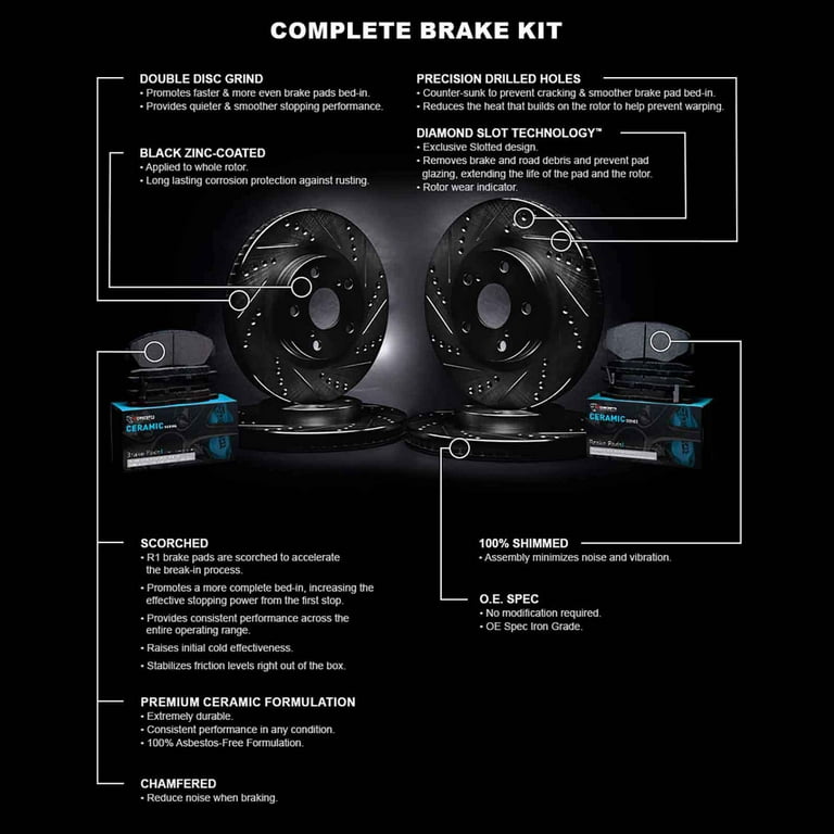 R1 Concepts Disc Brake Kit Fits Ford Taurus