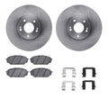 R1 Concepts Brake Rotor- Blank with Optimum Oe Pads Hdw Fits Hyundai Veracruz