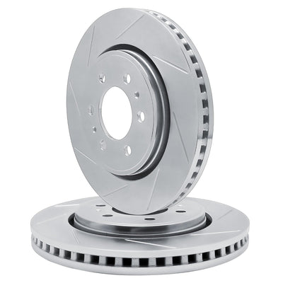 R1 Concepts Brake Rotor- Slotted - Silver