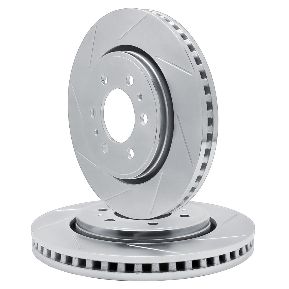 R1 Concepts Brake Rotor- Slotted - Silver