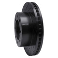 R1 05-12 Ford F-250 4WD (Super Duty) Front Left Drilled & Slotted Black Brake Rotor