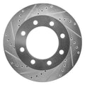 R1 05-12 Ford F-250 4WD (Super Duty) Front Left Drilled & Slotted Black Brake Rotor