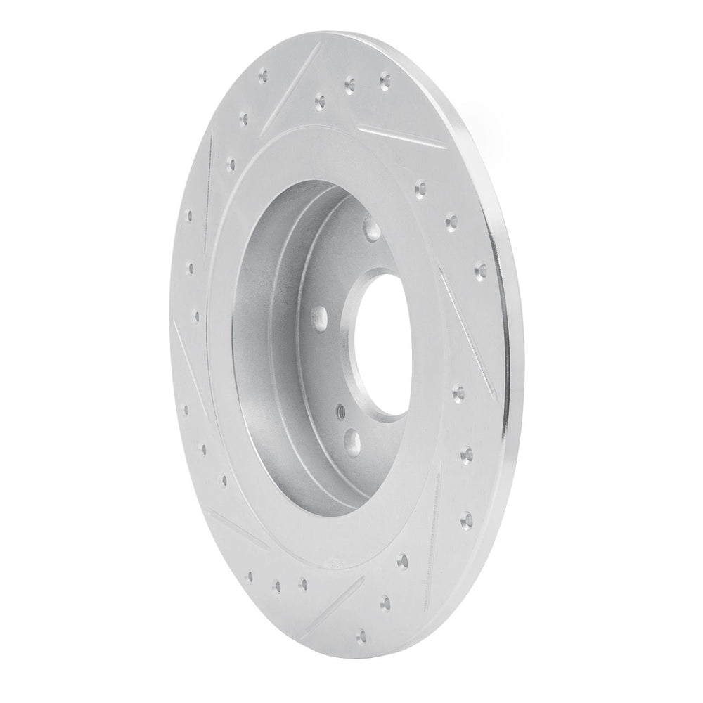 R1 1984-1988 Nissan 200SX Rear Right Drilled & Slotted Black Brake Rotor