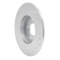 R1 1984-1988 Nissan 200SX Rear Right Drilled & Slotted Black Brake Rotor