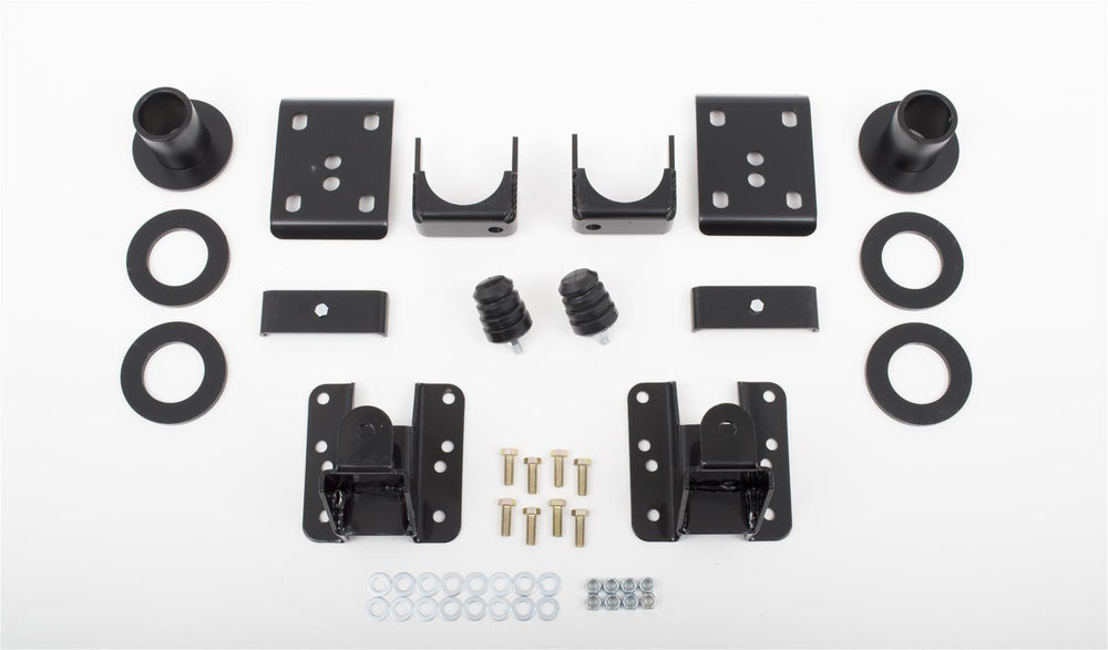 2007-13 GM Silverado (1/2 ton) (2WD ALL CABS) 2/4 in w/ADJ. STRUT RINGSFLIP KITADJ. REAR HANGERS)