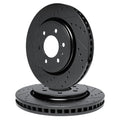 R1 Concepts Brake Rotor- D/S - Black Fits Subaru Forester