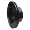 R1 09-25 Dodge Ram 3500 Rear Right Drilled & Slotted Black Brake Rotor