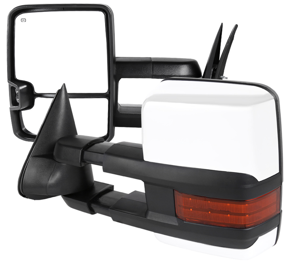 CHROME TOWING MIRROR POWER HEATED / TURN SIGNAL / PUDDLE LAMP / AUXILIARY LAMP