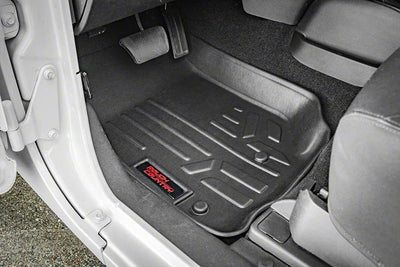 Rough Country Floor Mats FR Jeep Wrangler Unlimited 4WD (2018-2025)-M-6150_A