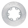 R1 83-85 Nissan 720 DATSUN Front Right Drilled & Slotted Black Brake Rotor