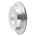 R1 Concepts Brake Rotor Drilled and Slotted Silver Fits Lexus GX460