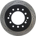 R1 Concepts Brake Rotor Drilled and Slotted Silver Fits Lexus GX460