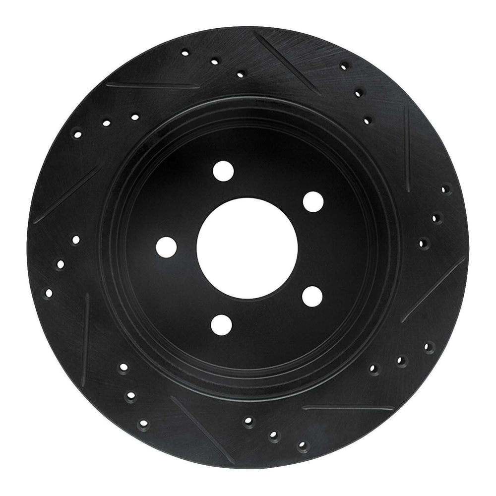 R1 Concepts Brake Rotor Drilled and Slotted Silver Fits Ford Ranger