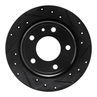 R1 Concepts Brake Rotor Drilled and Slotted Silver Fits BMW M3