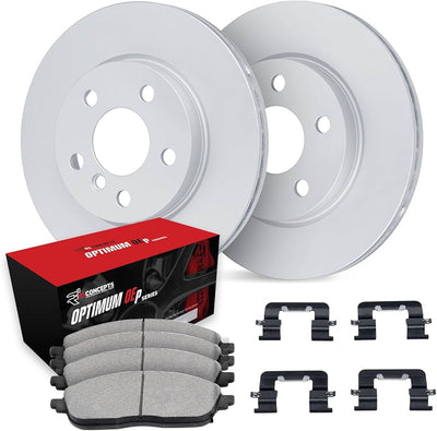 R1 Concepts Brake Rotors - Carbon Coated w/ Optimum Oe Pads Hdw Fits Porsche 911