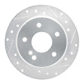 R1 94-98 Mercedes-Benz C220 Rear Right Drilled & Slotted Black Brake Rotor