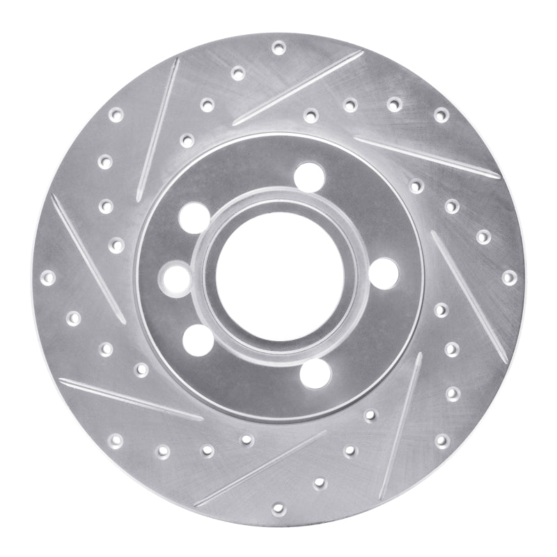 R1 Concepts Brake Rotor Drilled and Slotted Silver Fits Volkswagen EuroVan