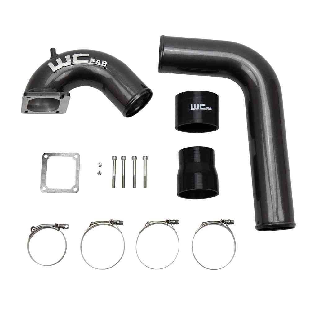 2003-2007 5.9L Cummins 3.5in Intake Horn and Driver Side Intercooler Pipe Tiffany Blue