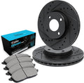 R1 E- Line Series Brake Rotor - D/S - Black w/ Ceramic Pads Fits Suzuki Swift