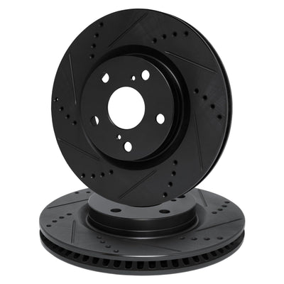 R1 Concepts Brake Rotor- D/S - Black Fits Suzuki Esteem