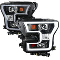 LED RIM PROJECTOR HEADLIGHTS BLACK