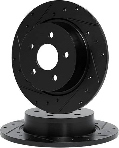R1 Concepts Brake Rotor- D/S - Black Fits Hyundai Sonata