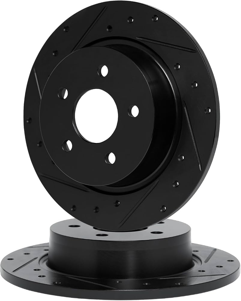 R1 Concepts Brake Rotor- D/S - Black Fits Hyundai Sonata