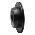 R1 98-05 Chevrolet S10 Rear Right Drilled & Slotted Black Brake Rotor