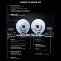 R1 Concepts Brake Rotors - Carbon Coated w/ Euro Ceramic Pads Snsr Hdw