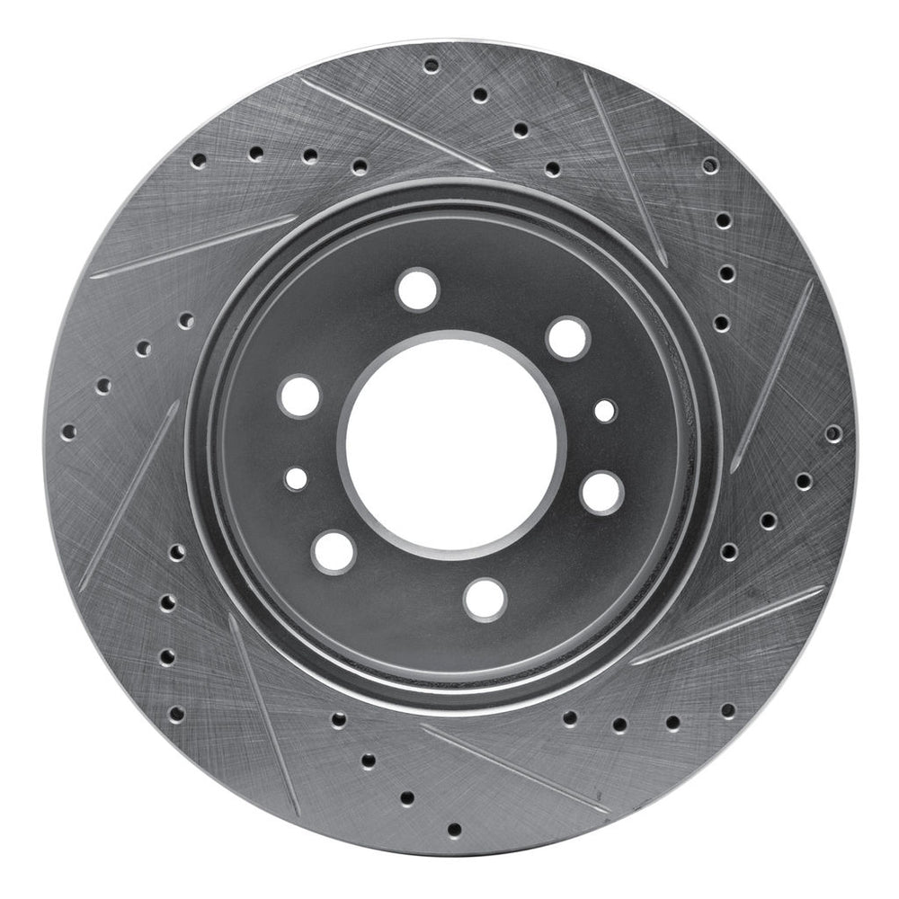 R1 Concepts Brake Rotor Drilled and Slotted Silver Fits Ford F-150