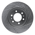 R1 Concepts Brake Rotor Drilled and Slotted Silver Fits Ford F-150