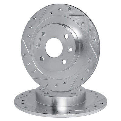R1 Concepts Brake Rotor- D/S - Silver Fits Bertone X-1/9