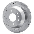 R1 Concepts Brake Rotor Drilled and Slotted Silver Fits Buick Rainier