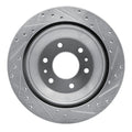 R1 Concepts Brake Rotor Drilled and Slotted Silver Fits Buick Rainier